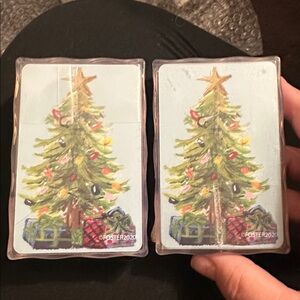 Set of two decks Foster Christmas playing cards Beautiful designs New with tags